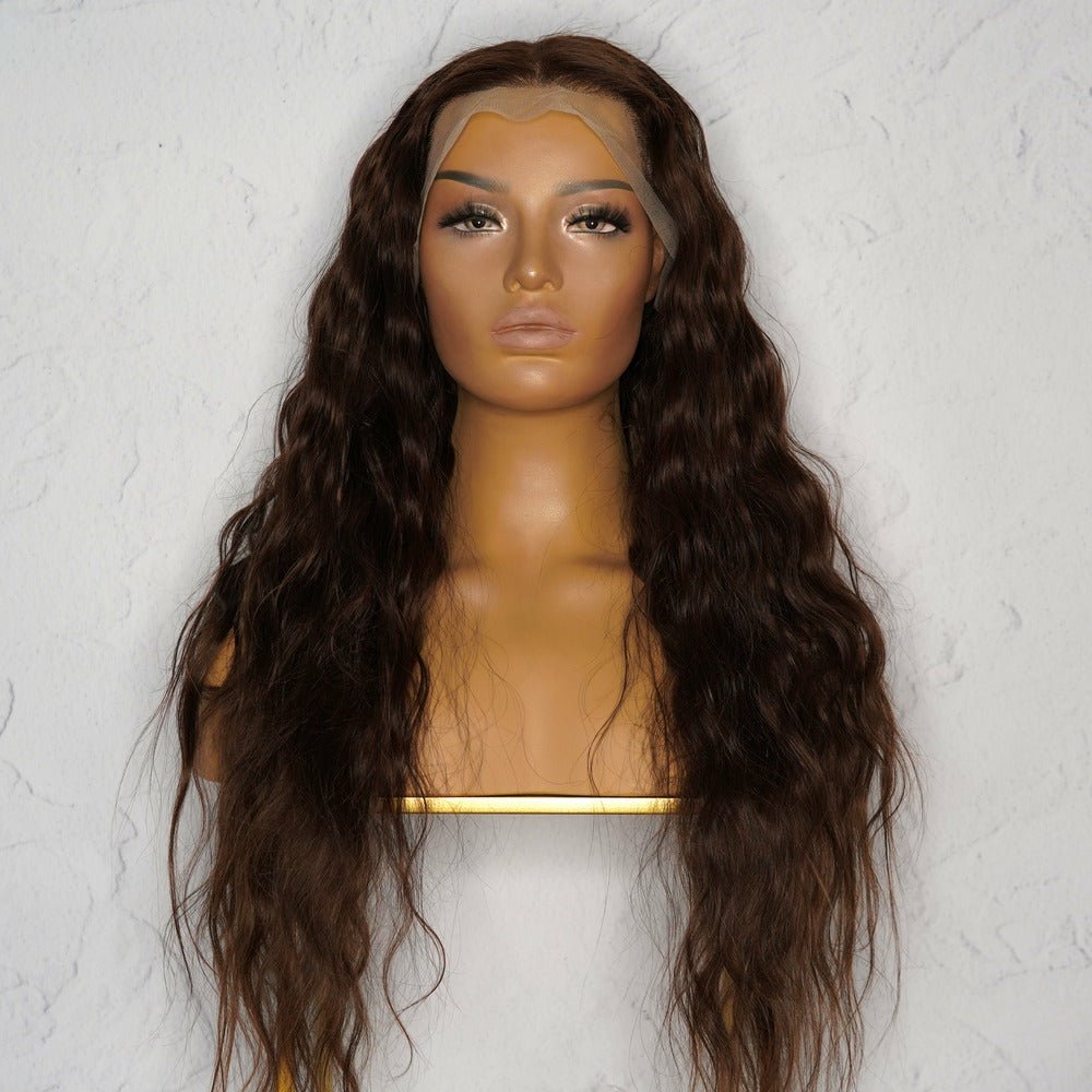 RIRI 26" Wavy Human Hair Lace Front Wig - Milk & Honey