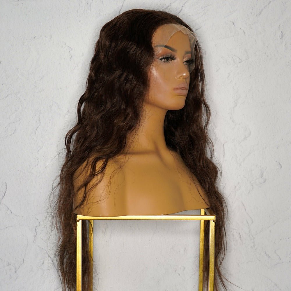 RIRI 26" Wavy Human Hair Lace Front Wig - Milk & Honey