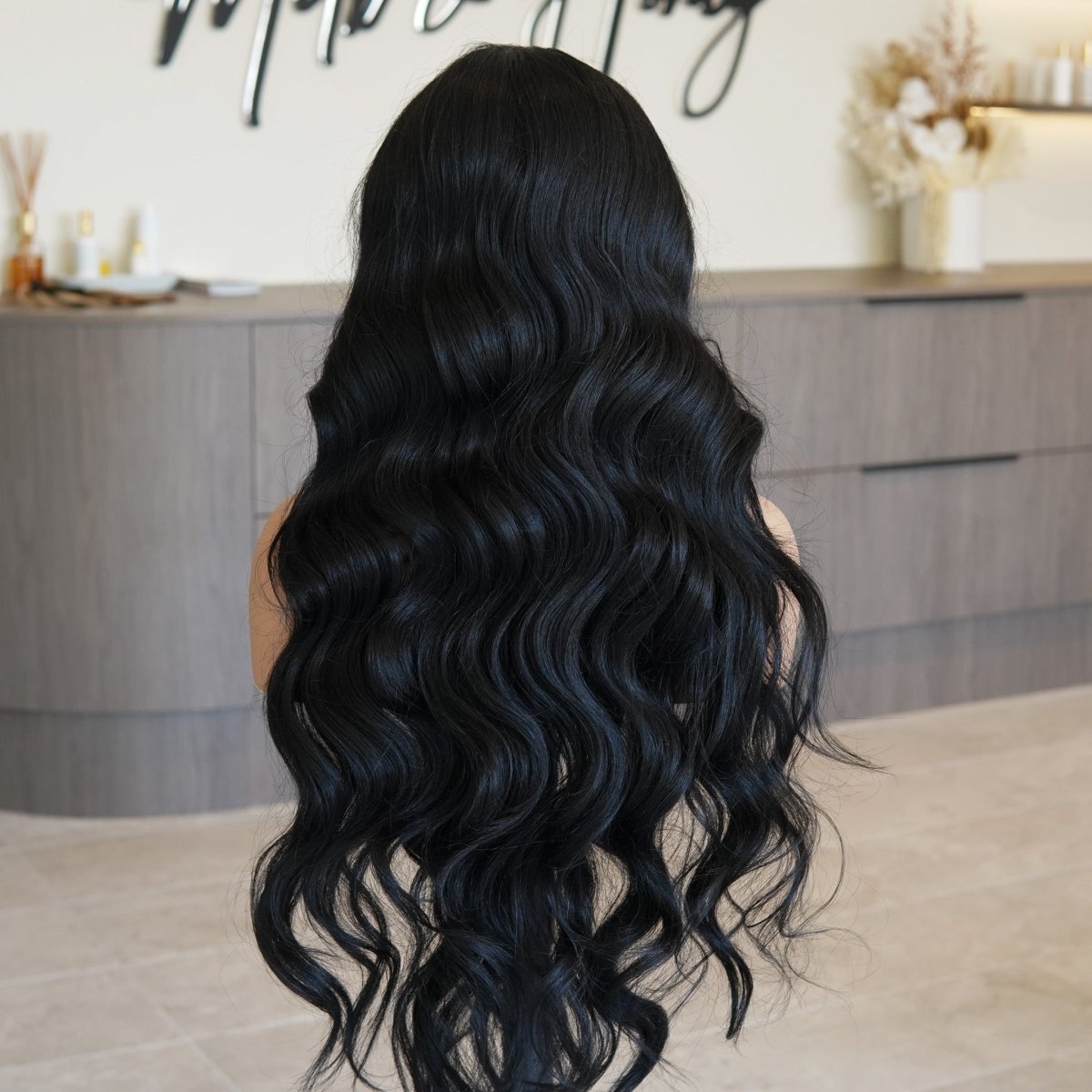 ROBBIE Natural Black 13x4 Lace Front Wig - Milk &amp; Honey Wigs