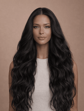 ROBBIE - Natural Black - Lace Front Wig - Milk & Honey Wigs