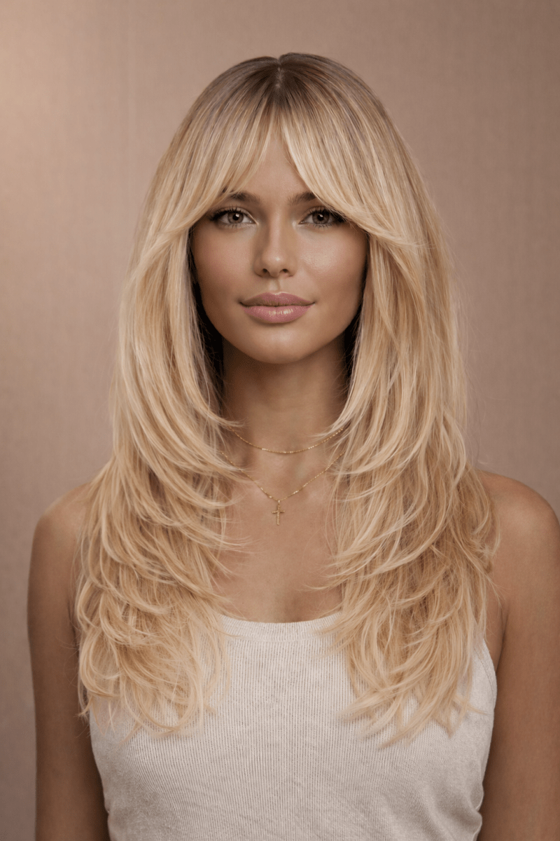 ROCHELLE - Blonde Ombre - Fringe Wig - Milk &amp; Honey Wigs