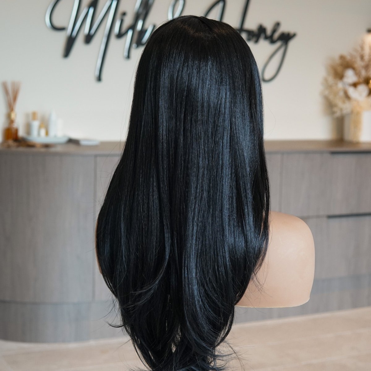 ROME Natural Black Lace Front Wig - Milk &amp; Honey Wigs