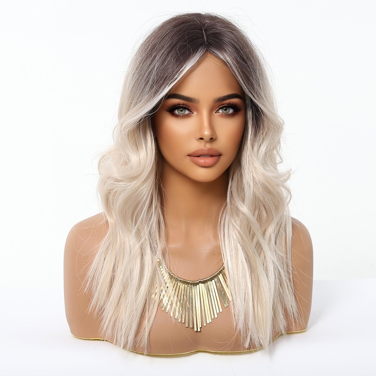 Rooted Platinum Blonde Wig – Soft Waves wig - MARKETPLACE - Milk &amp; Honey Wigs