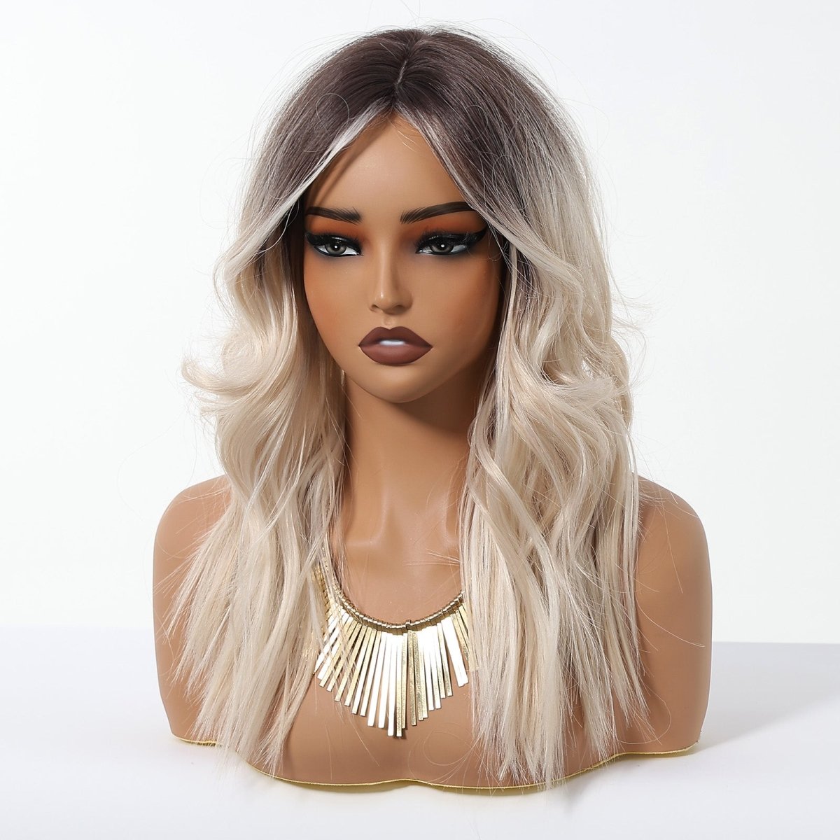 Rooted Platinum Blonde Wig – Soft Waves wig - MARKETPLACE - Milk &amp; Honey Wigs
