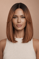 SABRINA - Mocha - Lace Front Wig | Brown, 14 Inch, T-Part Lace Front, Synthetic Hair | Milk & Honey Wigs