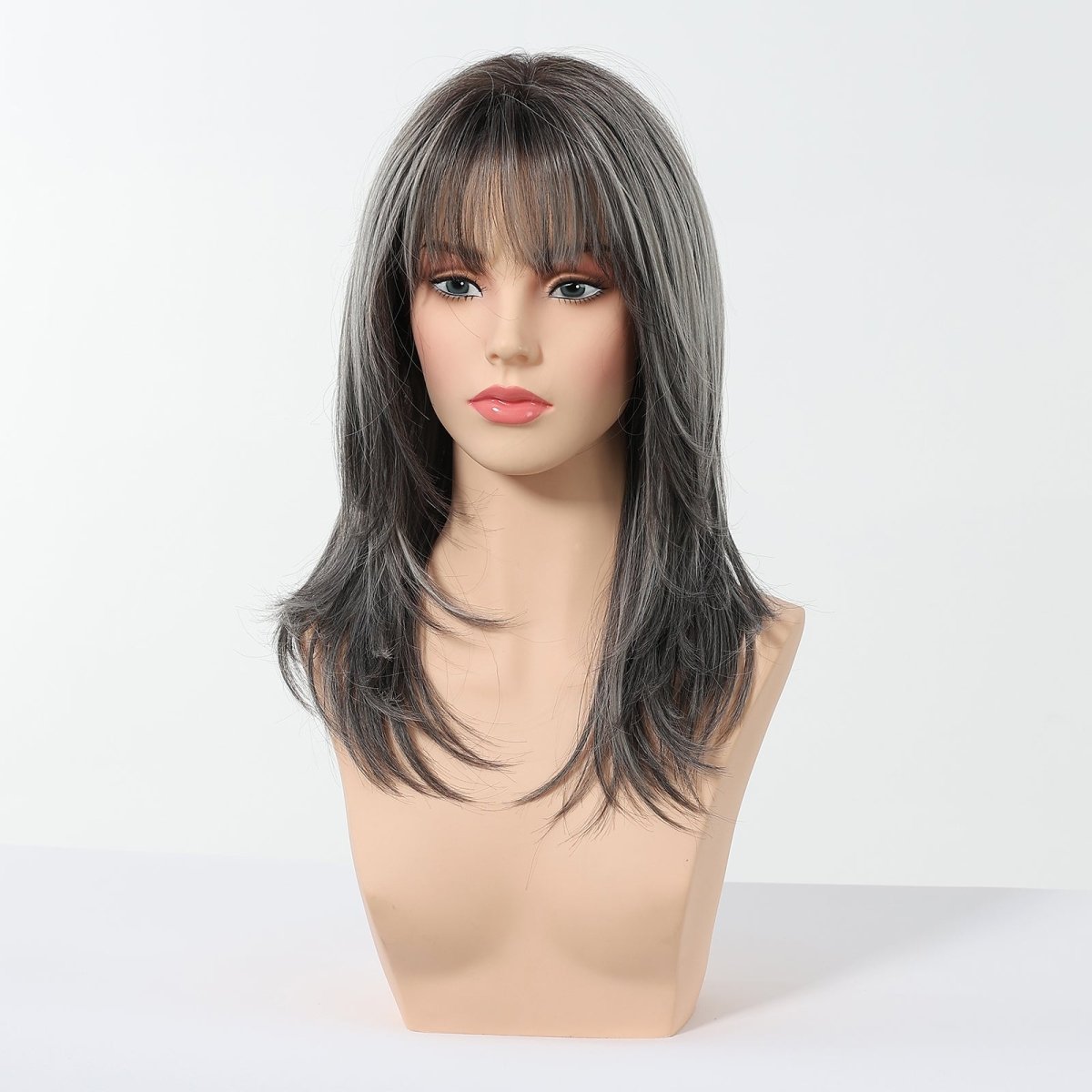 Salt and Pepper Layered Wig - MARKETPLACE - Milk &amp; Honey Wigs