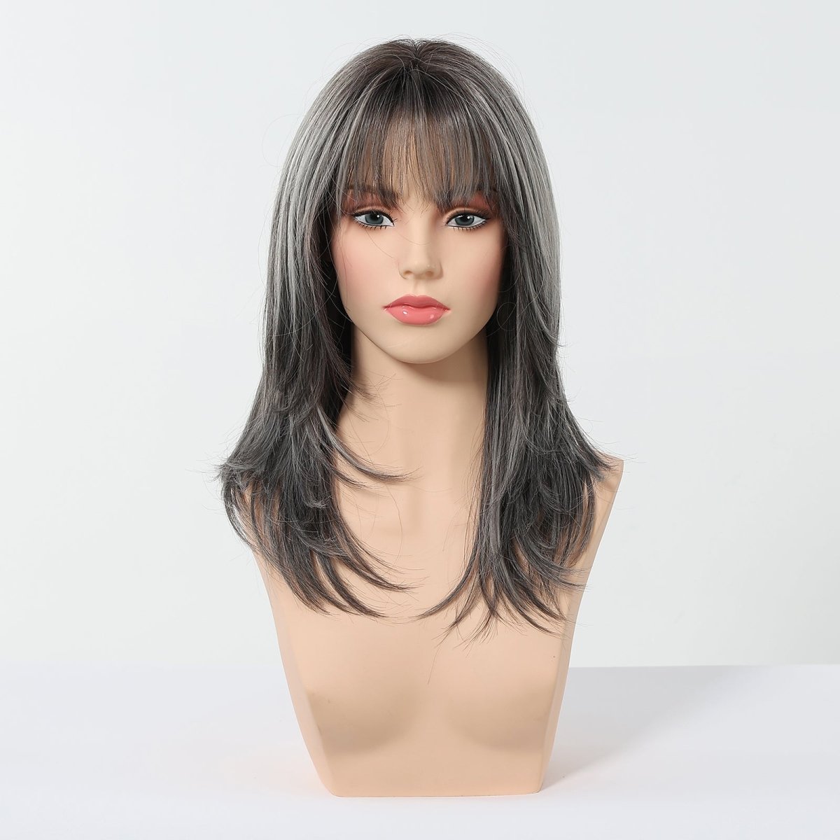 Salt and Pepper Layered Wig - MARKETPLACE - Milk &amp; Honey Wigs