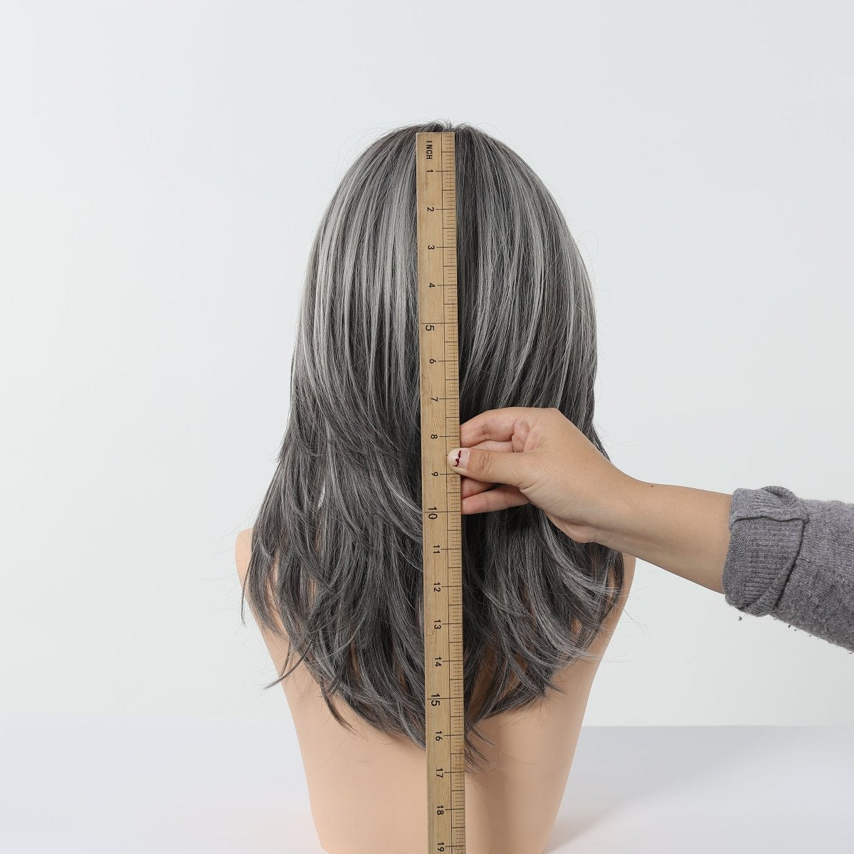 Salt and Pepper Layered Wig - MARKETPLACE - Milk &amp; Honey Wigs