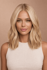 SAMPLE - Rooted Warm Blonde - Human Hair Wigs | Milk & Honey Wigs