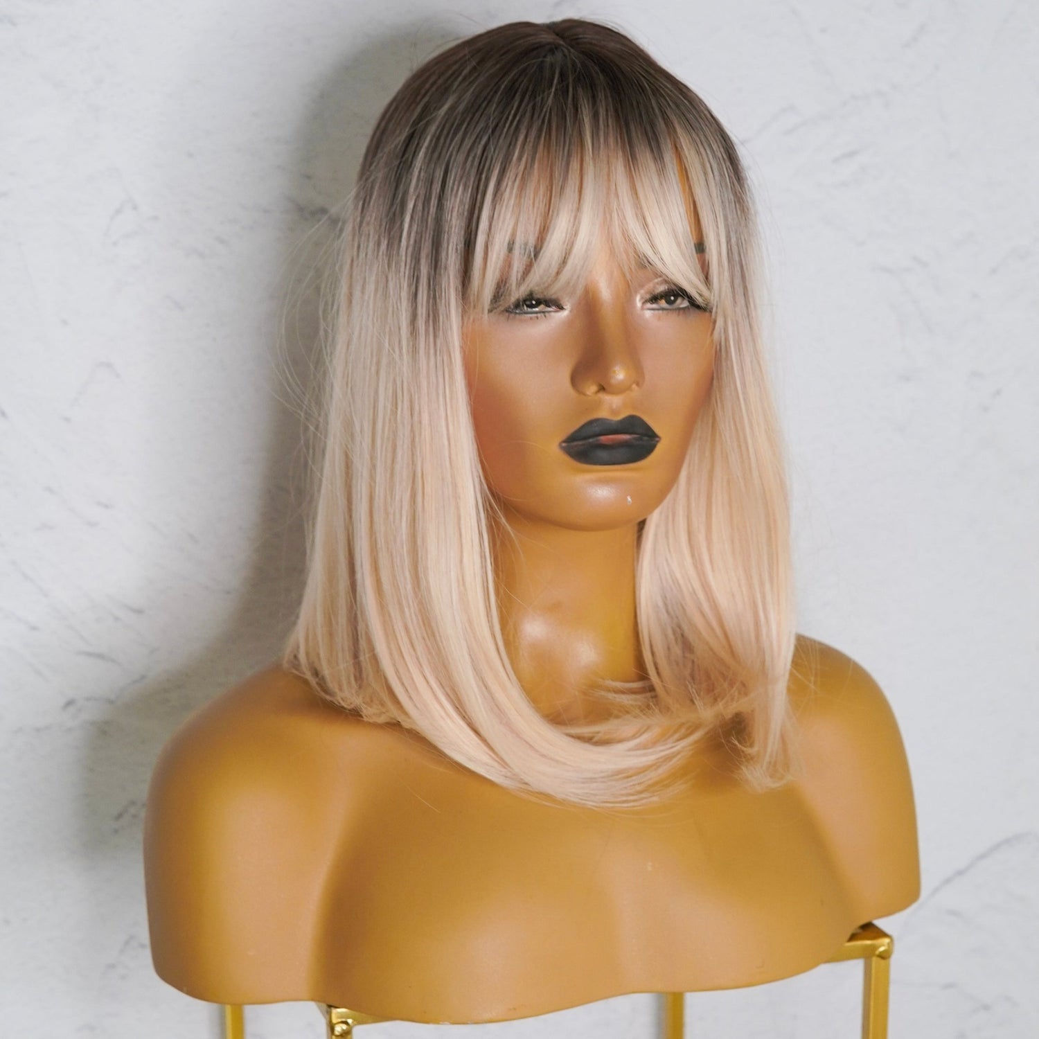 SAVANNAH Blonde Ombre Fringe Wig - Milk &amp; Honey Wigs