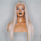 SEAMLESS Ready To Wear 9x6" 60 LIGHTEST BLONDE Straight Human Hair Wig - Milk & Honey Wigs