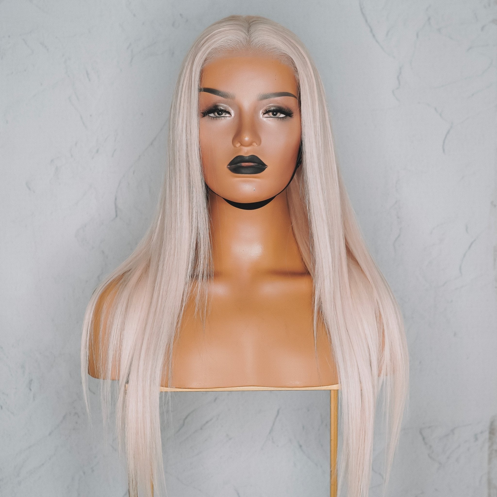 SEAMLESS Ready To Wear 9x6" 60 LIGHTEST BLONDE Straight Human Hair Wig - Milk & Honey Wigs