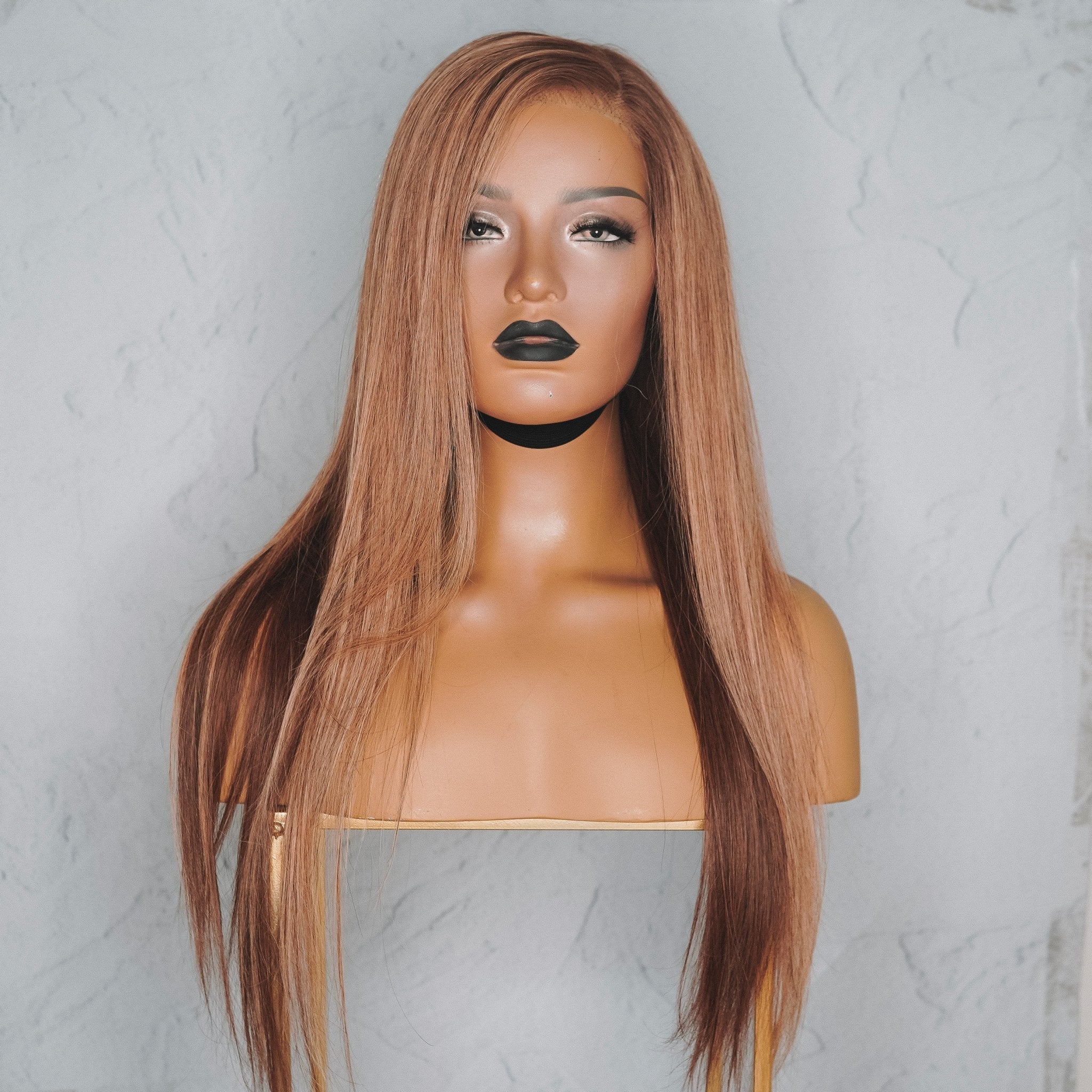 SEAMLESS Ready To Wear 9x6" MIXED BROWN Straight Human Hair Wig - Milk & Honey Wigs