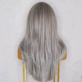 SELENE Ash Grey ( Salt & Pepper ) Lace Front Wig - Milk & Honey Wigs
