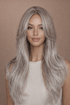 SELENE - Ash Grey ( Salt & Pepper ) - Lace Front Wig - Milk & Honey Wigs