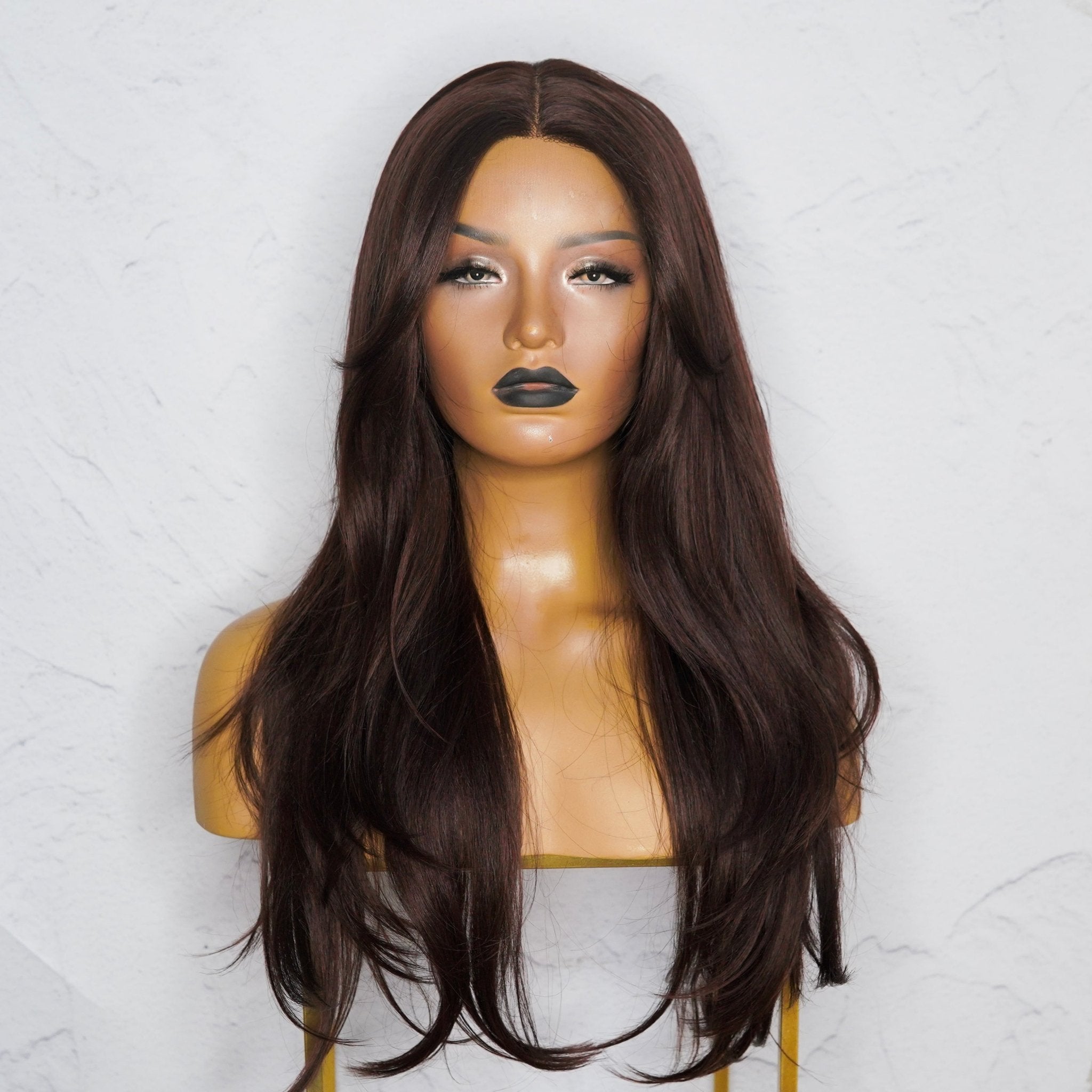 SELENE Dark Brown Lace Front Wig - Milk &amp; Honey Wigs