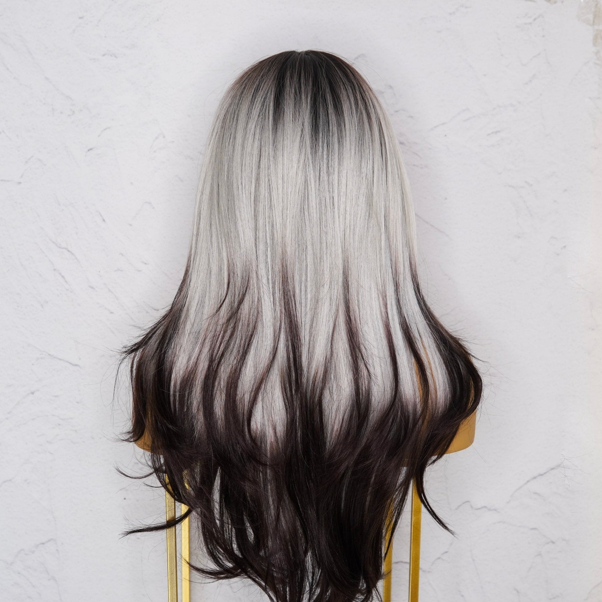 SELENE Grey Black Ombre Lace Front Wig - Milk &amp; Honey Wigs