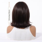 Short Dark Brown Bob Wispy Fringe Wig - MARKETPLACE - Milk & Honey Wigs