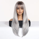 Silver - Gray With Darker Roots Wig - MARKETPLACE - Milk & Honey Wigs