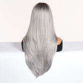 Silver - Gray With Darker Roots Wig - MARKETPLACE - Milk & Honey Wigs