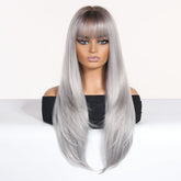 Silver - Gray With Darker Roots Wig - MARKETPLACE - Milk & Honey Wigs