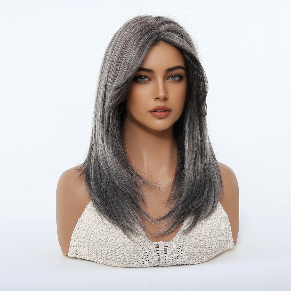 Silver Grey Layered Wig - MARKETPLACE - Milk &amp; Honey Wigs