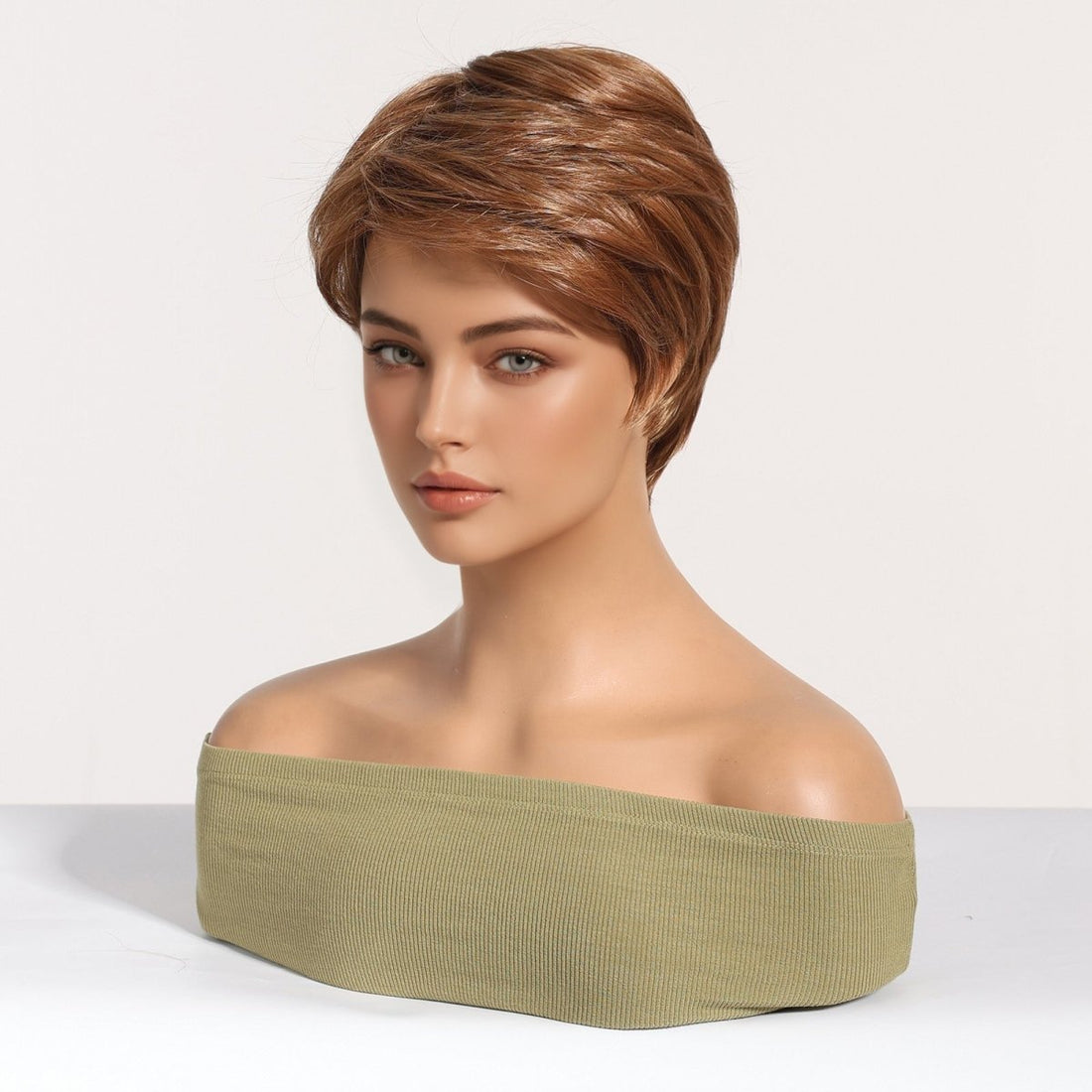 Sleek Chestnut Brown Pixie Cut Wig - MARKETPLACE - Milk &amp; Honey Wigs