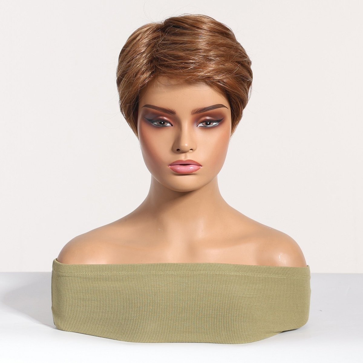 Sleek Chestnut Brown Pixie Cut Wig - MARKETPLACE - Milk &amp; Honey Wigs