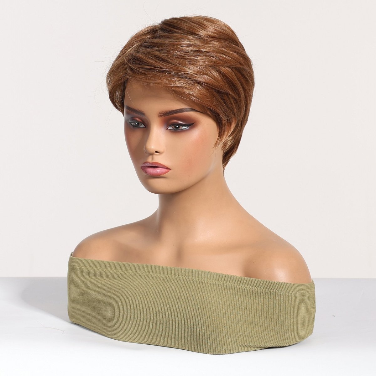 Sleek Chestnut Brown Pixie Cut Wig - MARKETPLACE - Milk &amp; Honey Wigs