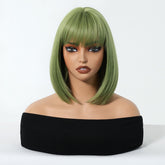 Sleek Olive Green Bob Wig - MARKETPLACE - Milk & Honey Wigs