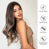 Soft Brown with Ash Blonde Highlights Wig - MARKETPLACE - Milk & Honey Wigs