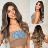 Soft Brown with Ash Blonde Highlights Wig - MARKETPLACE - Milk & Honey Wigs