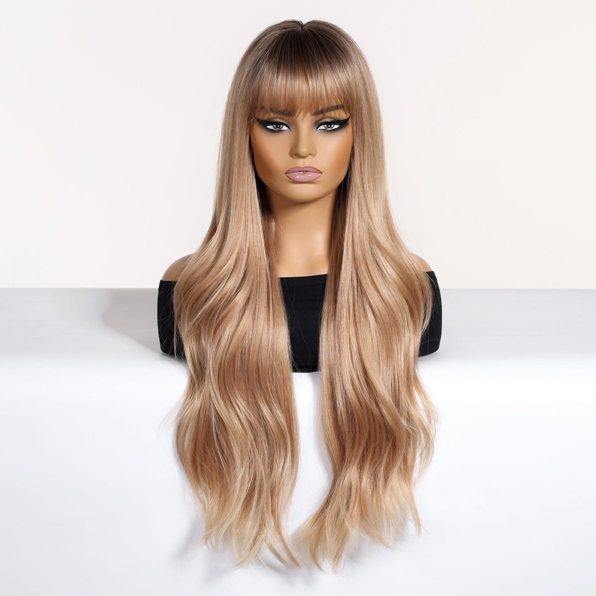 Soft Wavy Honey Brown Wig - MARKETPLACE - Milk &amp; Honey Wigs