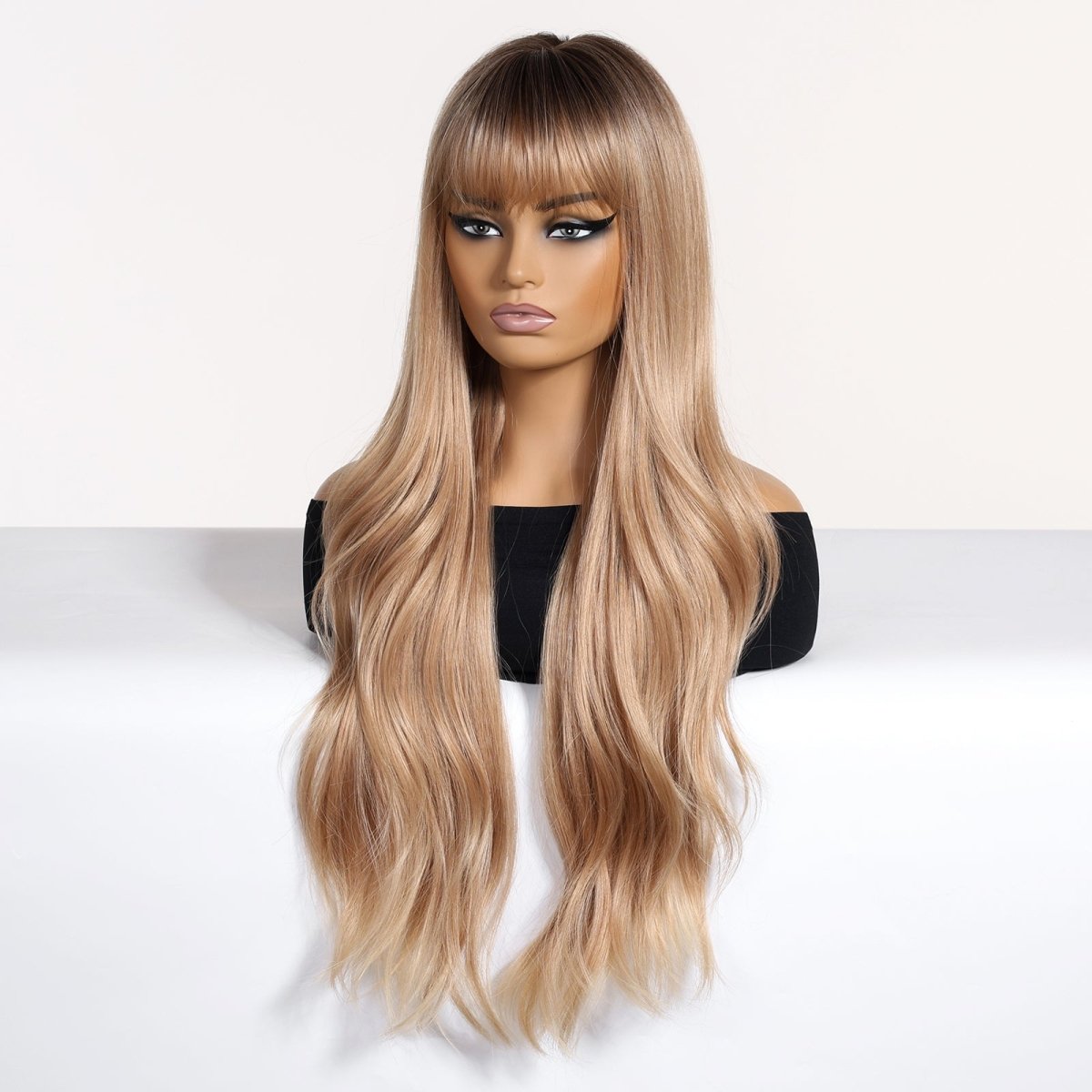 Soft Wavy Honey Brown Wig - MARKETPLACE - Milk &amp; Honey Wigs