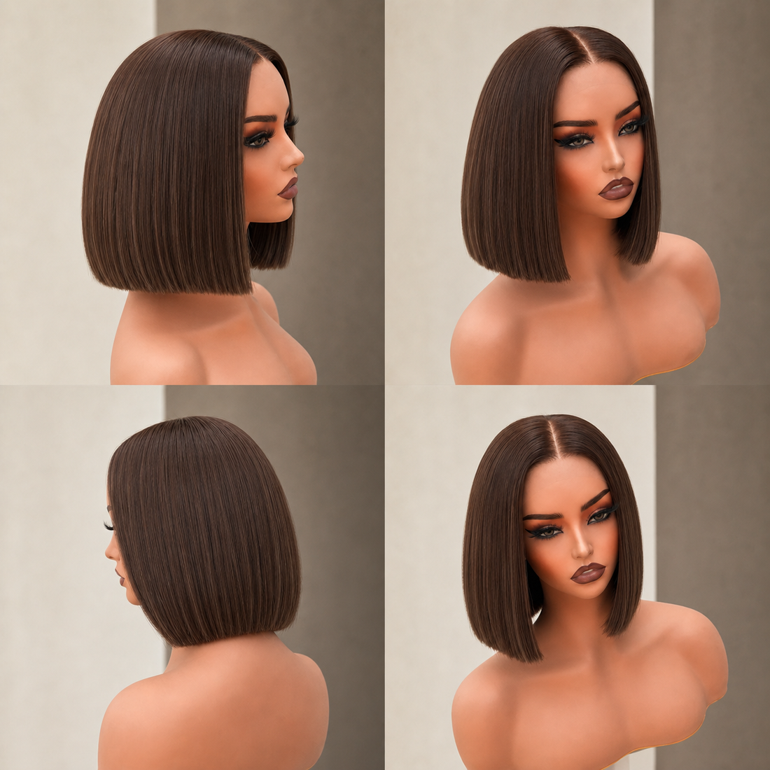 SOPHIE 10 INCH BOB - Brown - Human Hair Wig