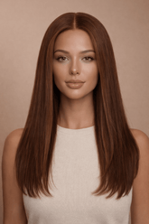 SOPHIE - Brown - Human Hair Wig | Brown, 18 Inch, 13x6 Lace Front, Human Hair | Milk & Honey Wigs