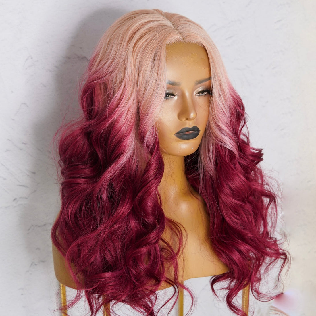 TABITHA Ombre Pink Lace Front Wig - Milk &amp; Honey Wigs