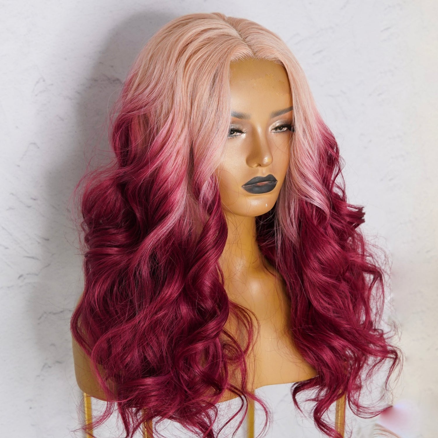 TABITHA Ombre Pink Lace Front Wig - Milk &amp; Honey Wigs