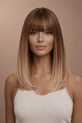 TALLULAH - Brown Ombre - Fringe Wig - Milk & Honey Wigs