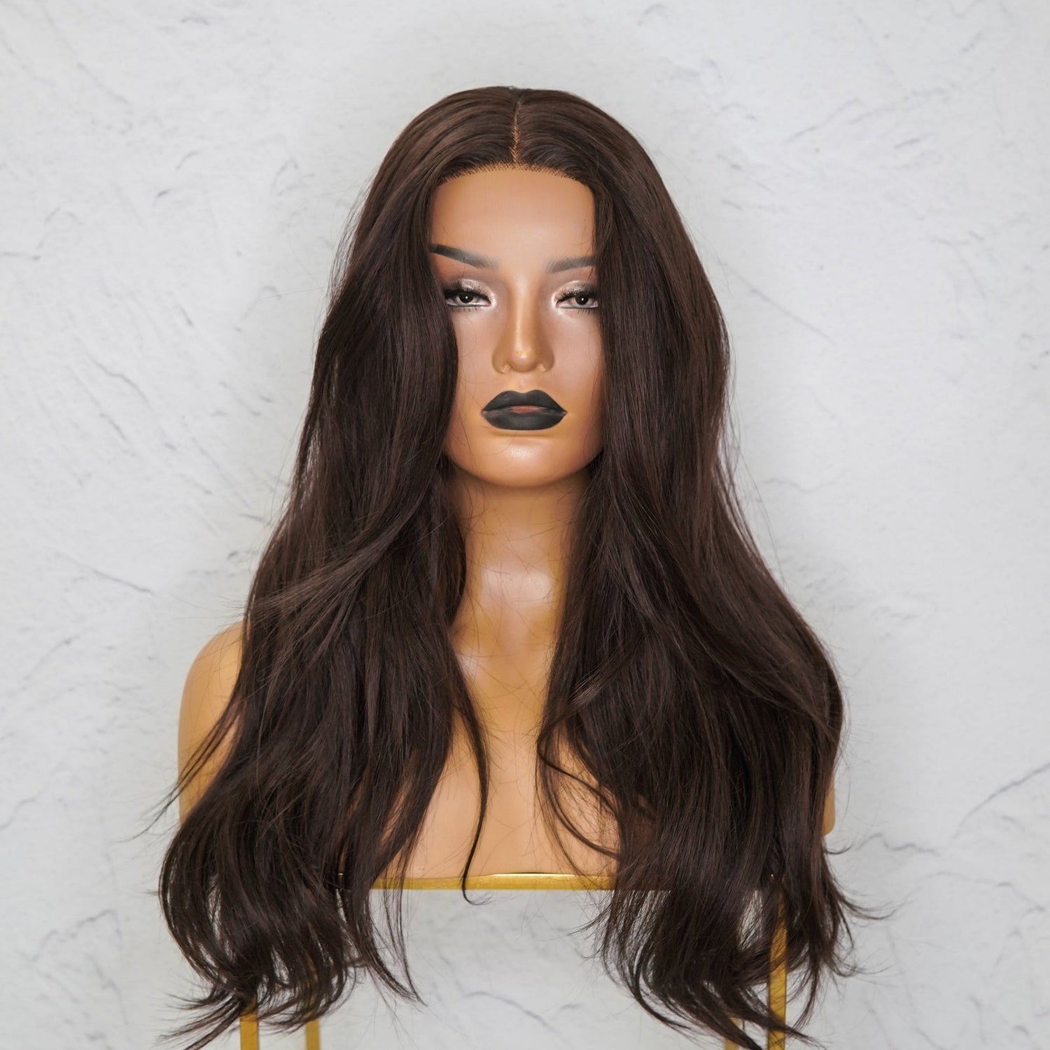 TARA Dark Brown Lace Front Wig - Milk &amp; Honey Wigs