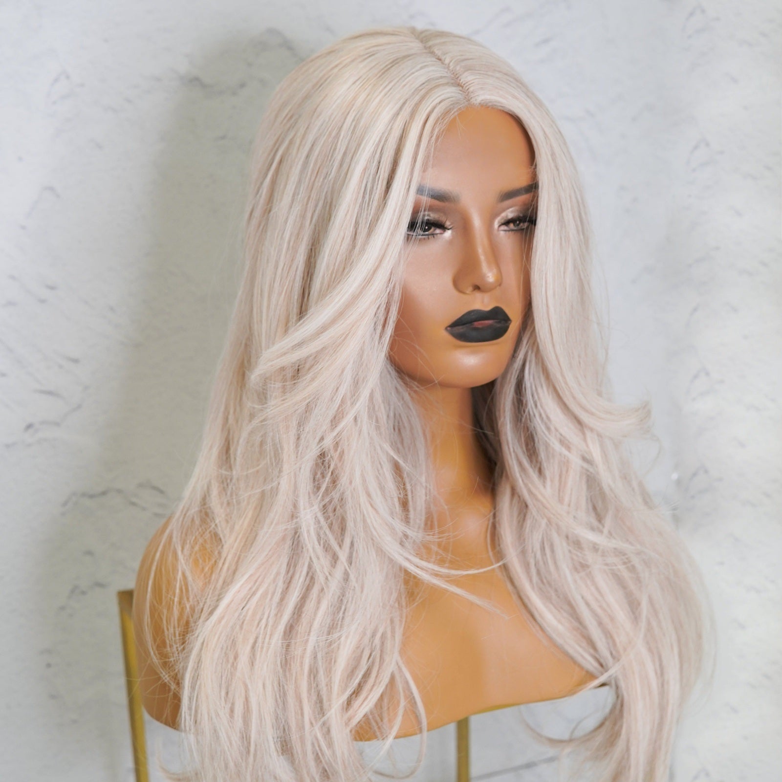 TARA White Blonde Lace Front Wig - Milk &amp; Honey Wigs