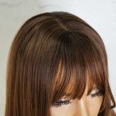 TAYLOR Brown Ombre Fringe Wig - Milk & Honey Wigs