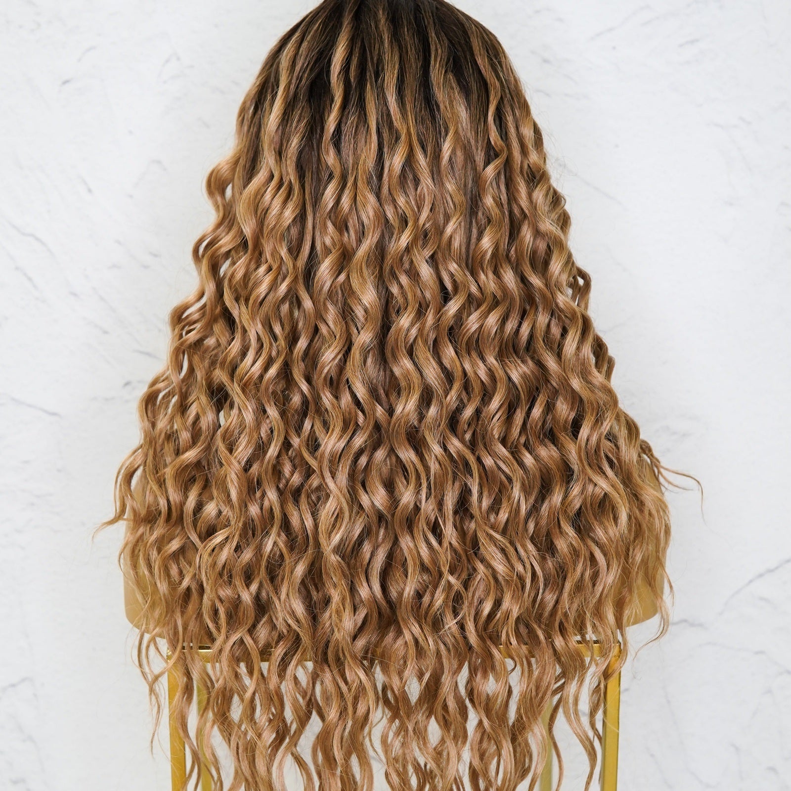TEGAN Caramel Curly Lace Front Wig - Milk &amp; Honey Wigs