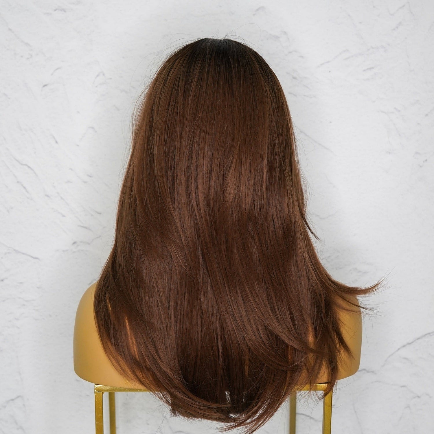TESSA Brown 18&quot; Fringe Wig - Milk &amp; Honey Wigs