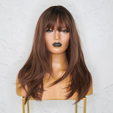 TESSA Brown 18" Fringe Wig - Milk & Honey Wigs