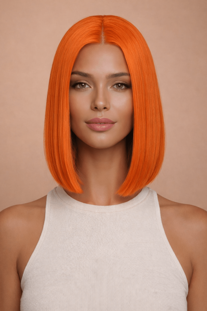 TILLY - Orange - Lace Front Wig - Milk &amp; Honey Wigs
