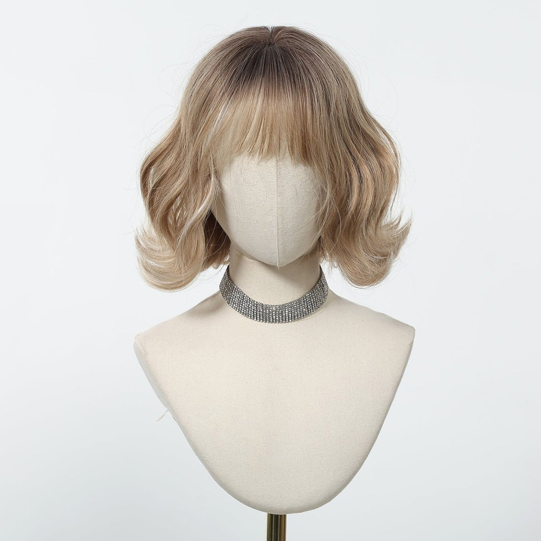 Tousled Honey Blonde Bob with Wispy Fringe Wig - MARKETPLACE - Milk &amp; Honey Wigs