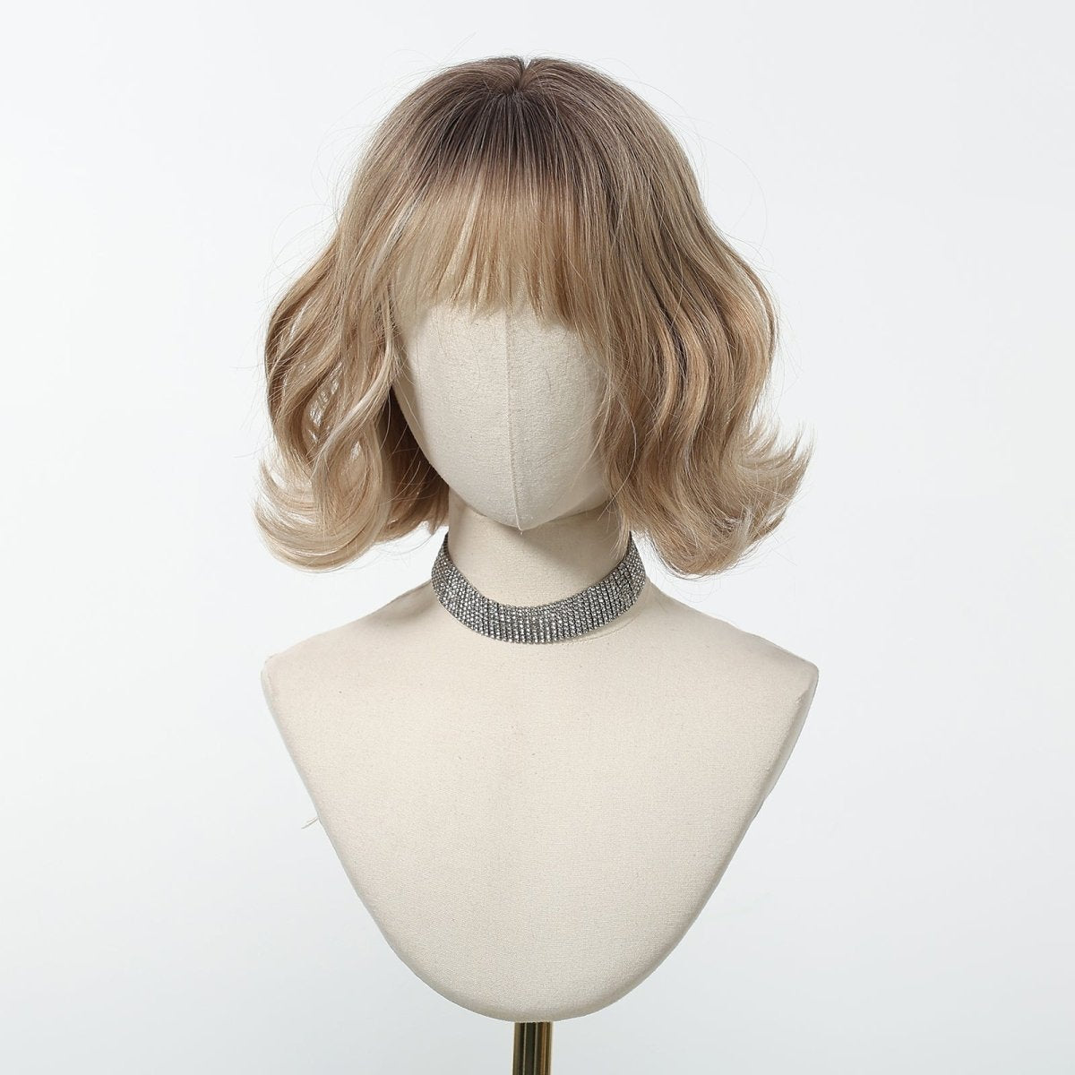 Tousled Honey Blonde Bob with Wispy Fringe Wig - MARKETPLACE - Milk &amp; Honey Wigs