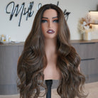 TYLER Ombre Dark Brown Lace Front Wig - Milk & Honey Wigs