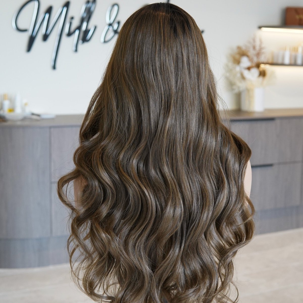 TYLER Ombre Dark Brown Lace Front Wig - Milk &amp; Honey Wigs